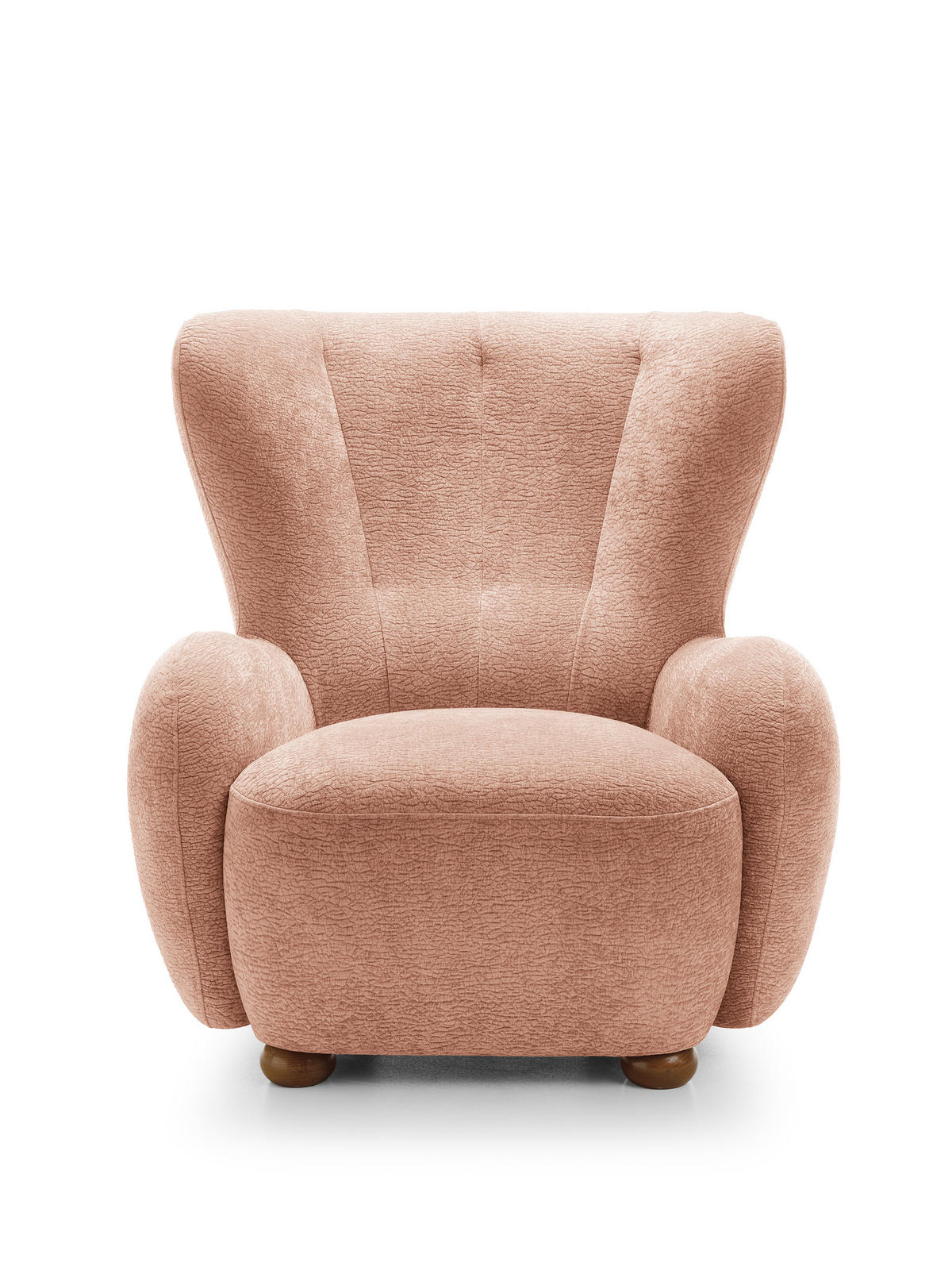 SESSEL MIST, Polstersessel Klassisch Loungesessel, Chenille-Stoff Rosa - Rosa, Holz/Holzwerkstoff (88/91/100cm) - MASSENO