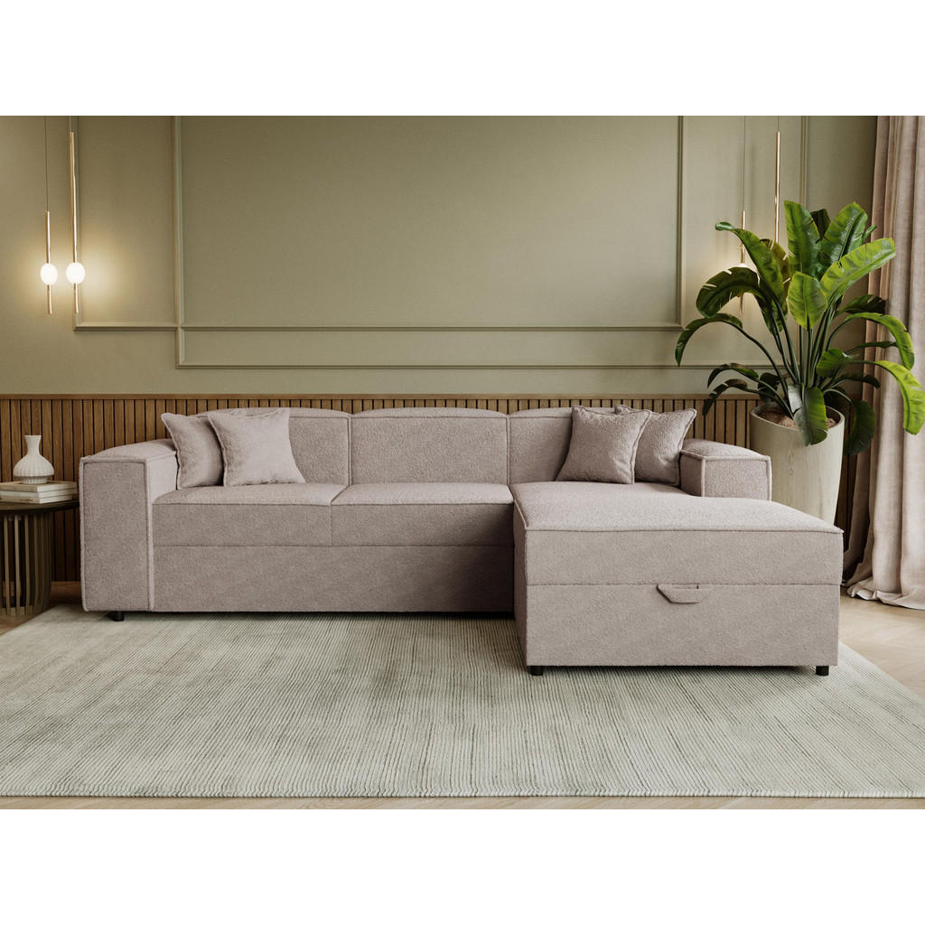 Thumbnail - Mirjan24 Ecksofa, Beige, Textil, 5-Sitzer, Ottomane rechts,L-Form, 253x166 cm, Wohnzimmer, Sofas & Couches, Wohnlandscha...