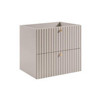 WASCHBECKENUNTERSCHRANK BELLO geriffelt Kaschmir matt 60/57/46 cm - Kaschmir, Holzwerkstoff/Metall (60.2/57/46cm) - Rodan