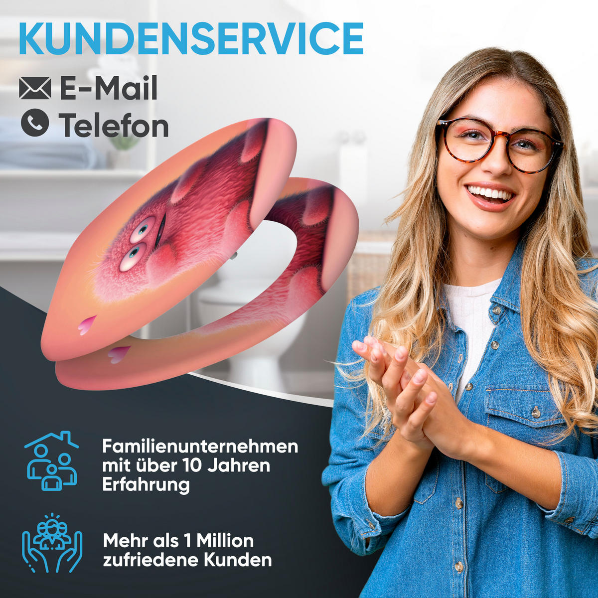 WC Sitz mit Absenkautomatik Coco - Hellrosa, Holzwerkstoff (38/6/47cm) - Sanilo