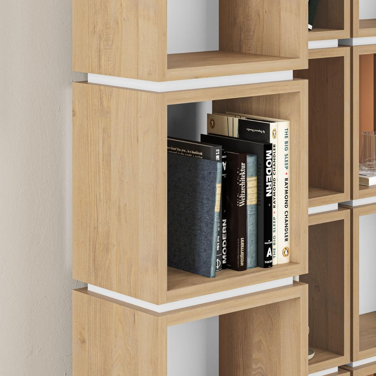 REGAL 5 Fächer H167 cm - Lofty - Weiß, Holzwerkstoff (22/167/32cm) - Calicosy