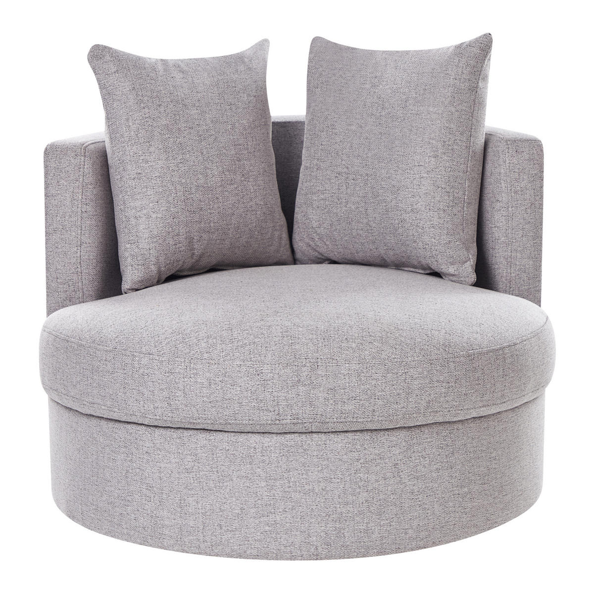 SESSEL Hellgrau Dalby - Grau, Textil (82/61/82cm) - Beliani