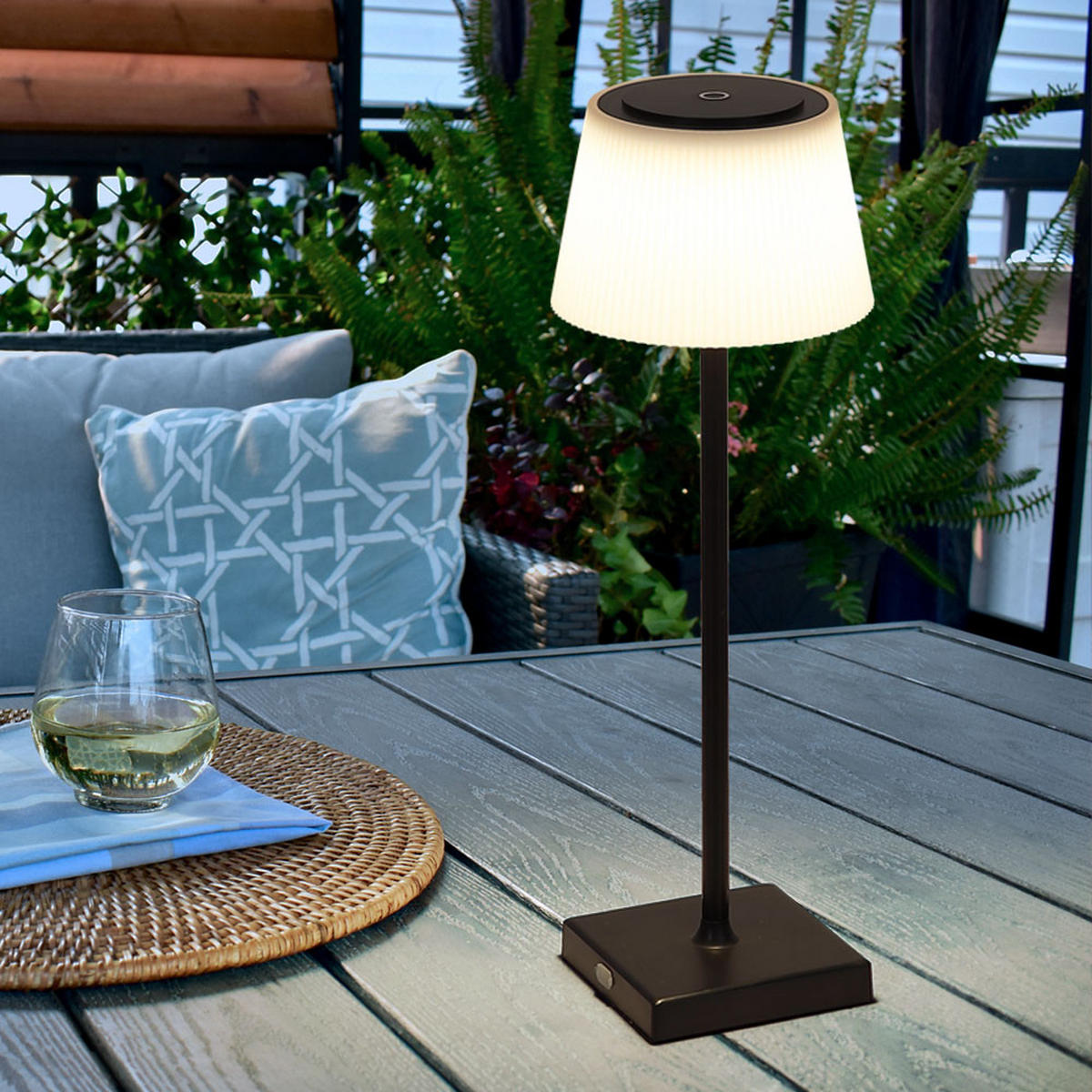 LED TISCHLEUCHTE Gregoir Weiß - Weiß, Metall (13.1/13.1/38cm) - Globo Lighting