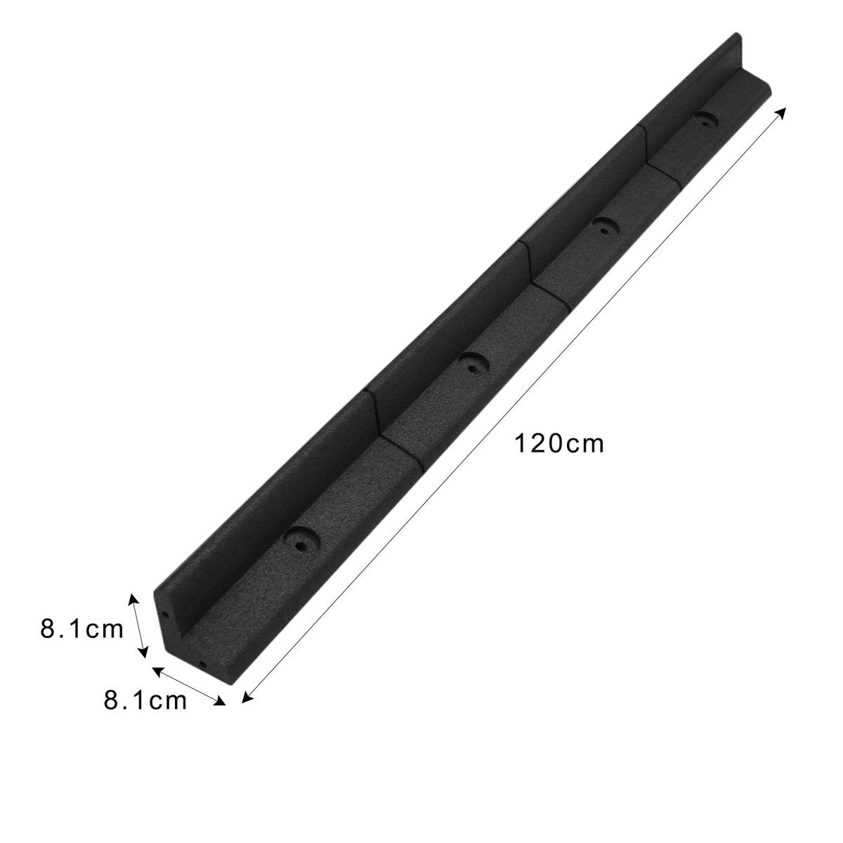 RASENKANTE Beeteinfassung Schwarz 10 Stück - Schwarz, Naturmaterialien (120/1/8cm) - Monstershop