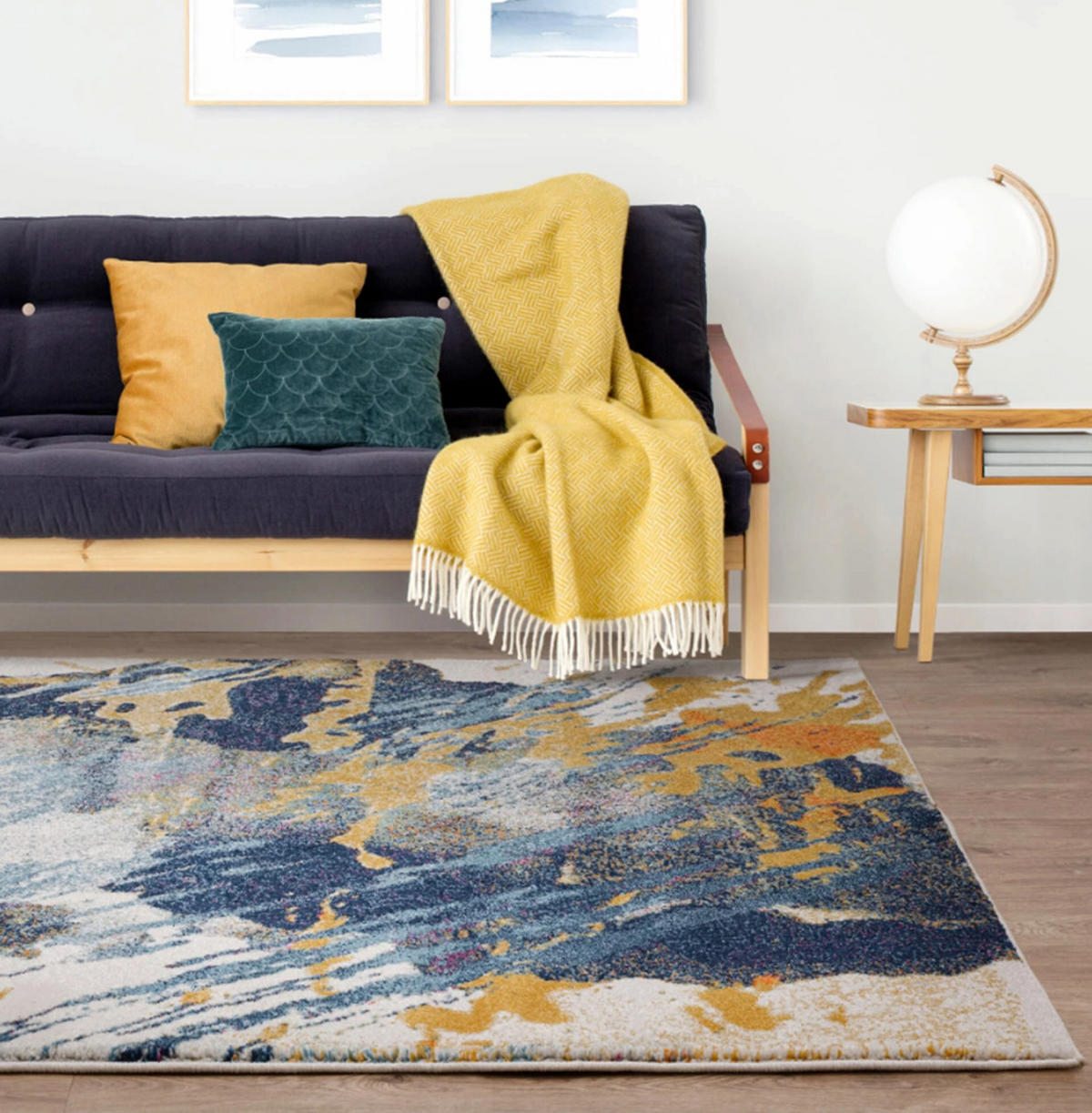 TEPPICH modern Flachgewebe AURAL Mehrfarbig 120 x 170 cm - Multicolor, Textil (120/170cm) - Novatrend