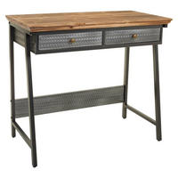 KONSOLENTISCH aus Metall und Holz, 84x46x75cm - Multicolor, Holz (46/84/75cm) - Wanderlust