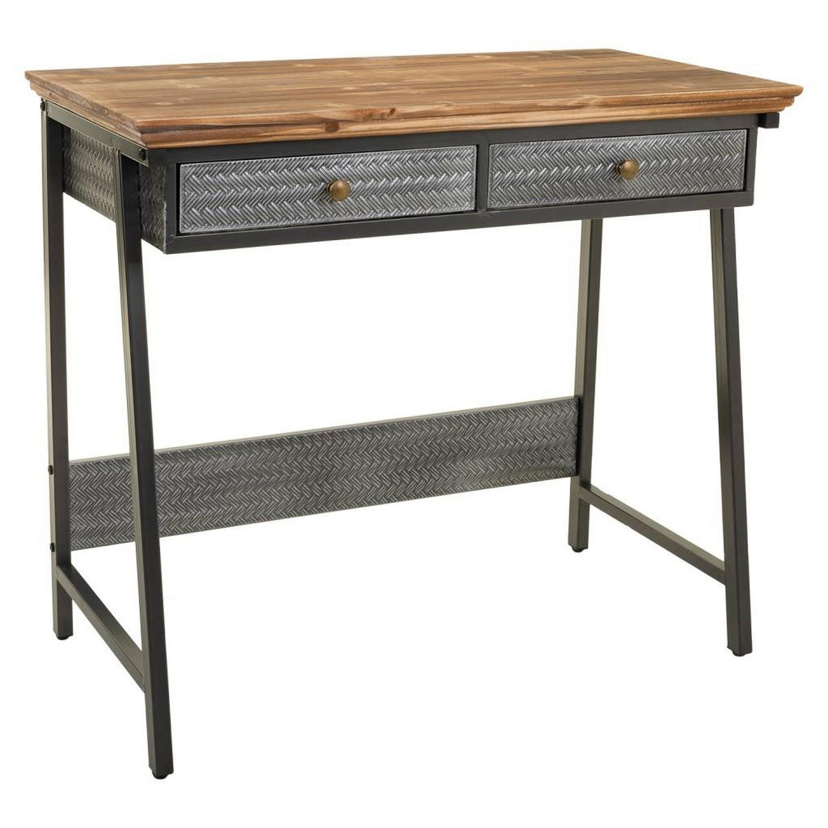 KONSOLENTISCH aus Metall und Holz, 84x46x75cm - Multicolor, Holz (46/84/75cm) - Wanderlust