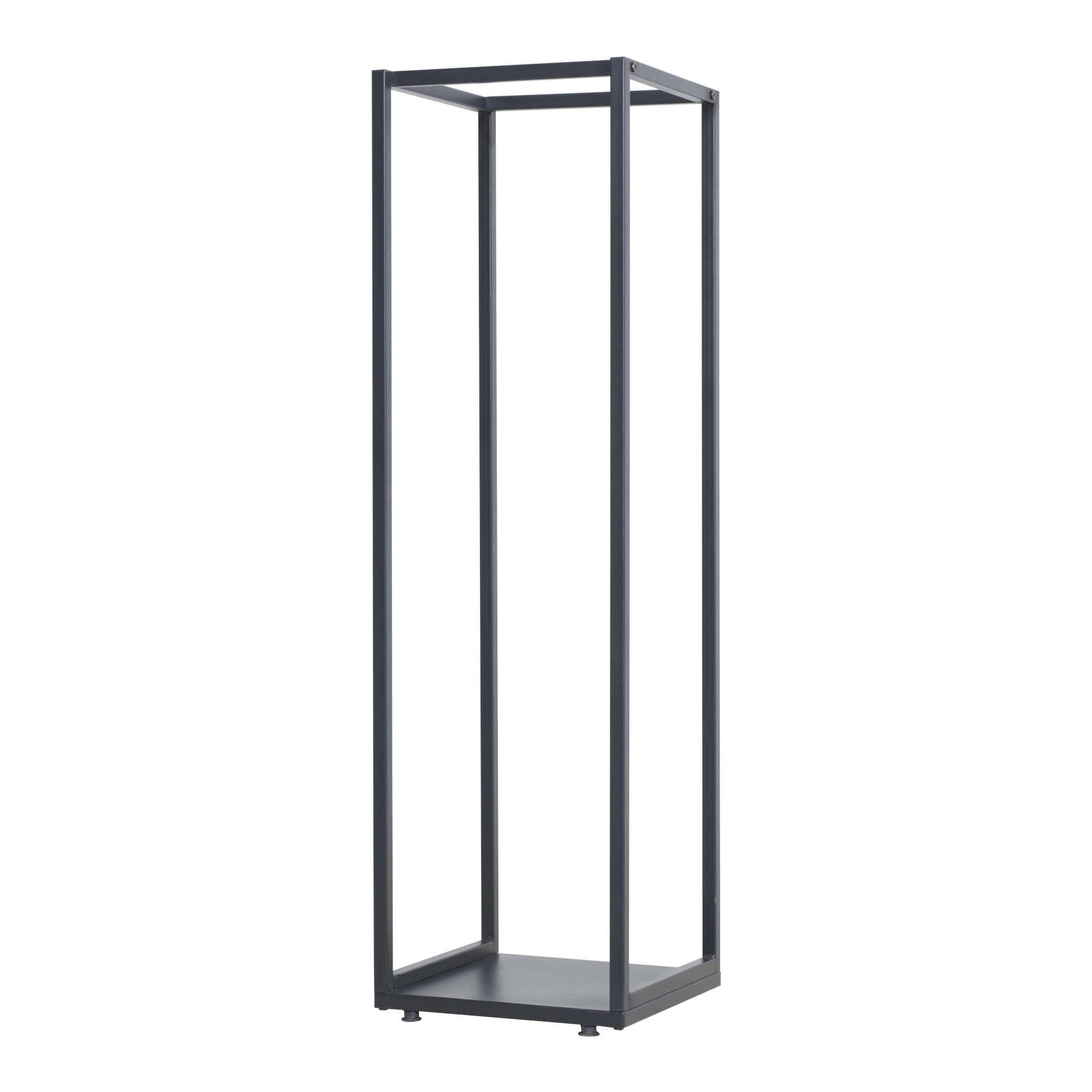 KAMINHOLZREGAL Tornved - Schwarz, Metall (35/120/35cm) - [en.casa]