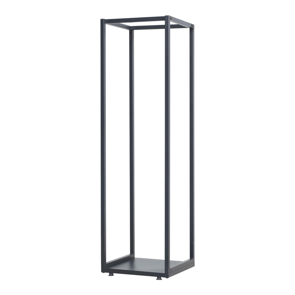 KAMINHOLZREGAL Tornved - Schwarz, Metall (35/120/35cm) - [en.casa]