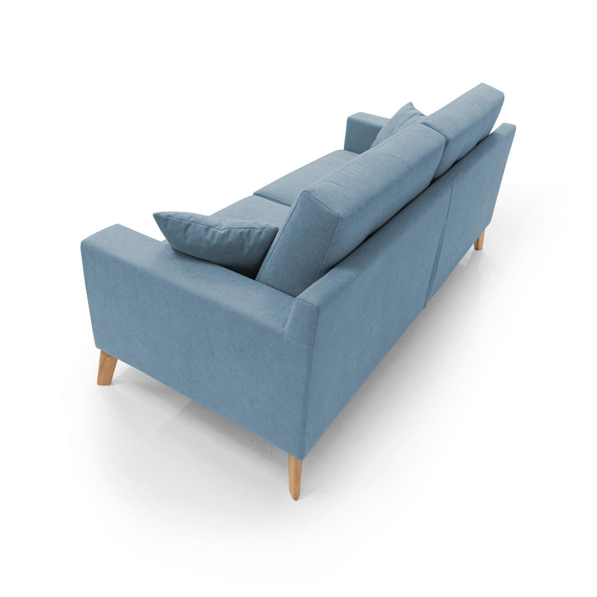 LINEARSOFA Danish - Hellblau, Textil (206/95/91cm) - Divani.store