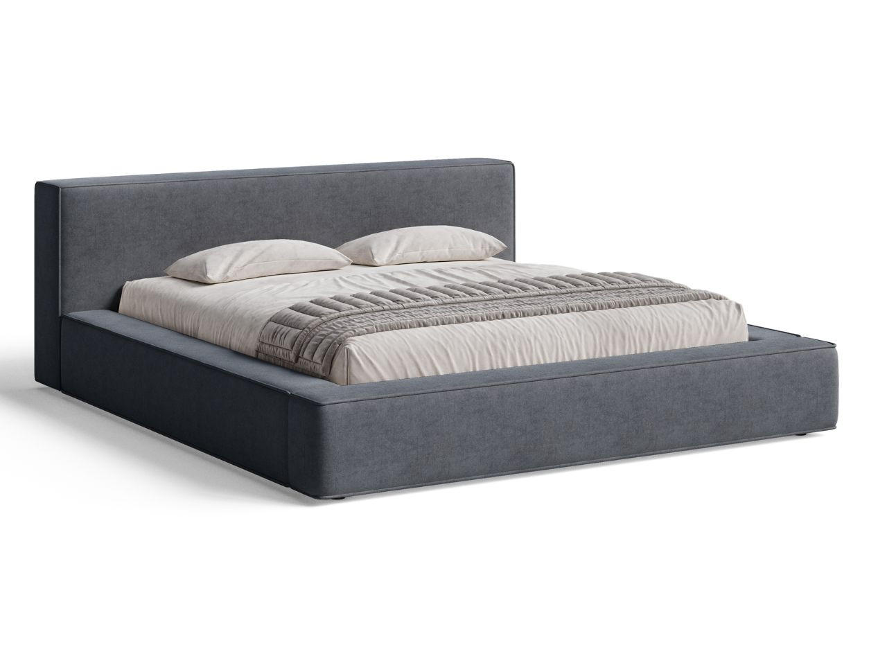 POLSTERBETT Mali 180x200 Dunkelgrau - Dunkelgrau, Textil (180/200cm) - Graingold