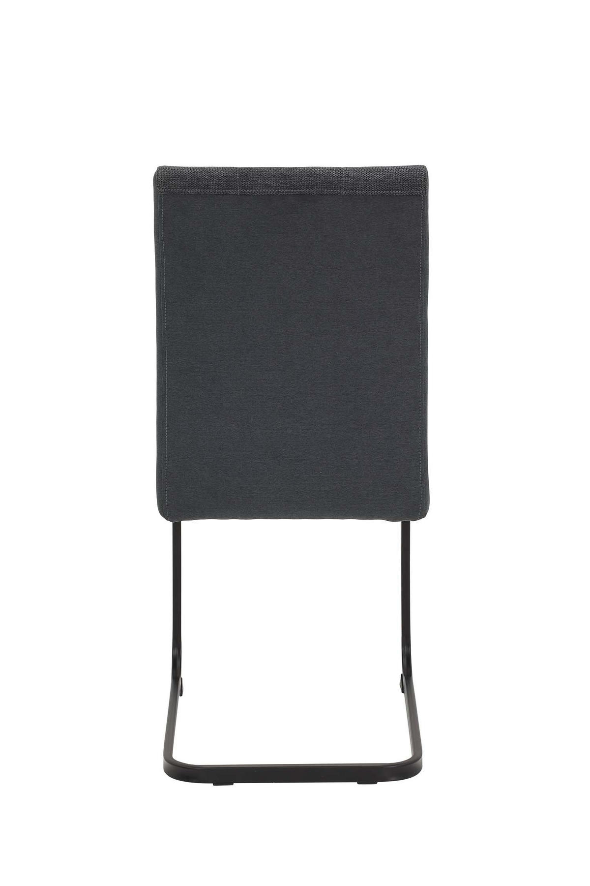 SCHWINGSTUHL 2 Stück Linn - Webstoff Anthrazit - Anthrazit/Schwarz, Textil/Metall (43/92/52cm) - Hela Vertriebs GmbH