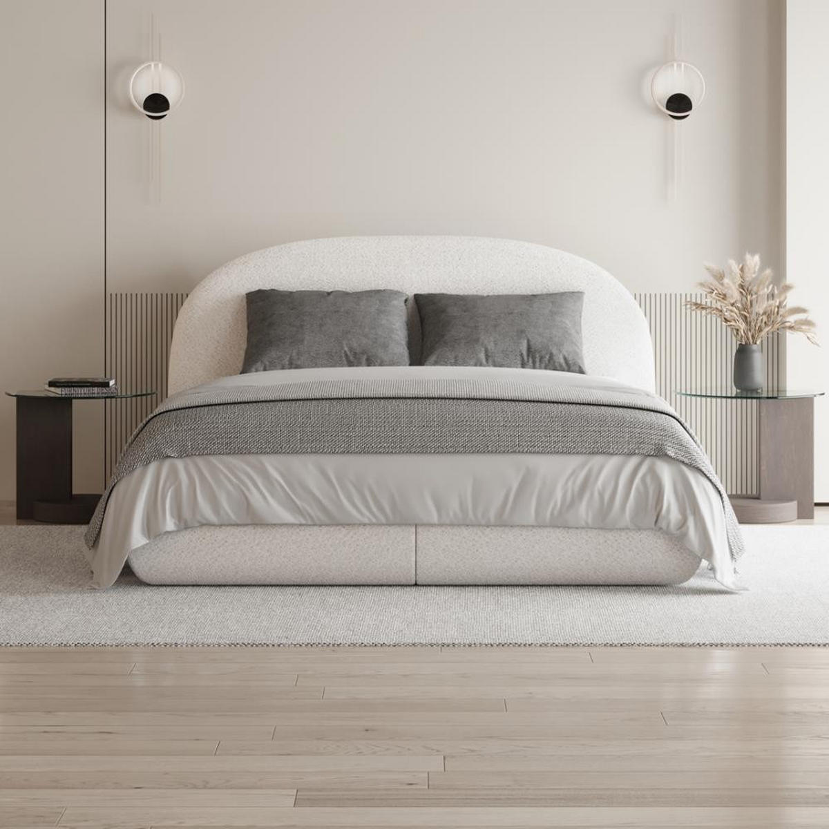 POLSTERBETT Motti ohne Matratze und Topper, 140x200 cm, Creme - Beige, Textil (140/200cm) - Beautysofa