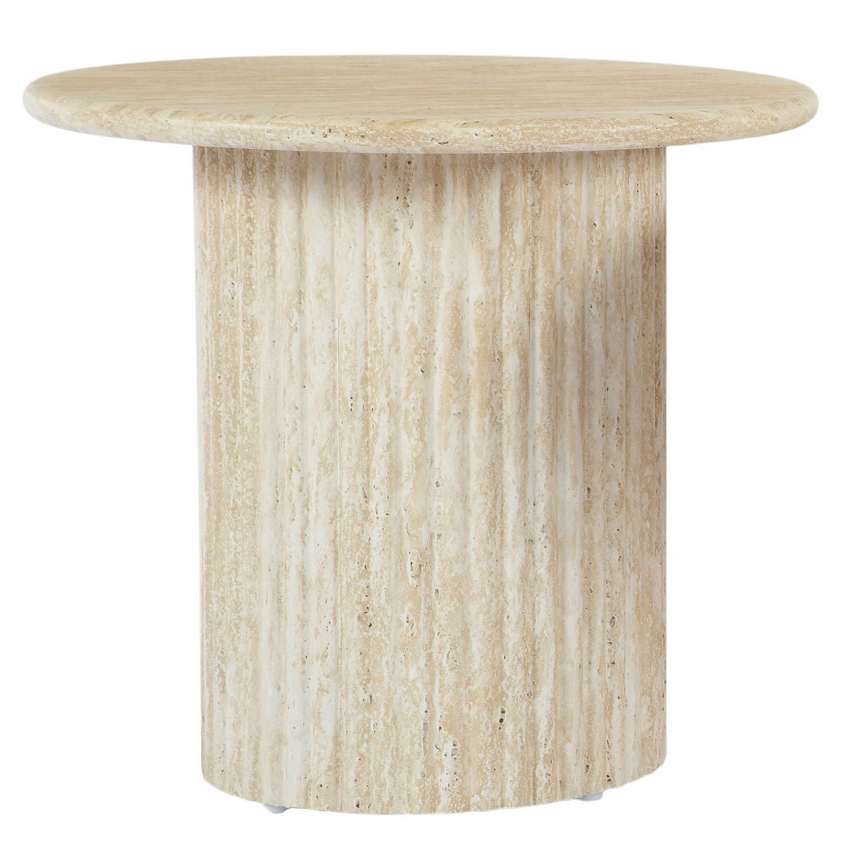 COUCHTISCH - 2er-Set - Travertin Stein Dekor - Beige, Holzwerkstoff (80/80/40cm) - home24