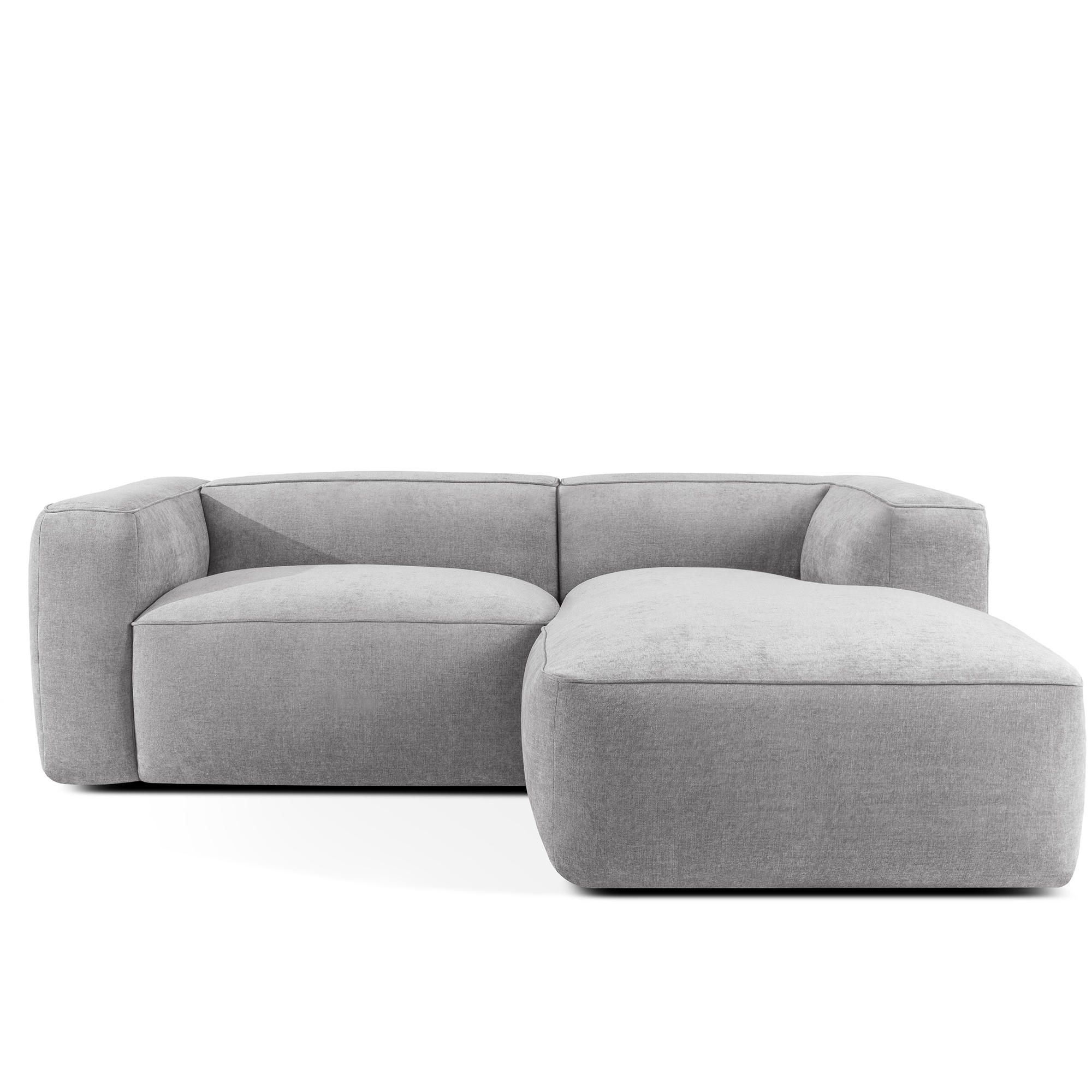 ECKSOFA RECHTS FUBBO, Hellgrau - Hellgrau, Holz/Holzwerkstoff (225/176cm) - KONSIMO®