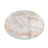 GLASPLATTE für Kamin Ø 70 cm Beige - Beige, Glas (70/70/0.4cm) - ArtPrintCave