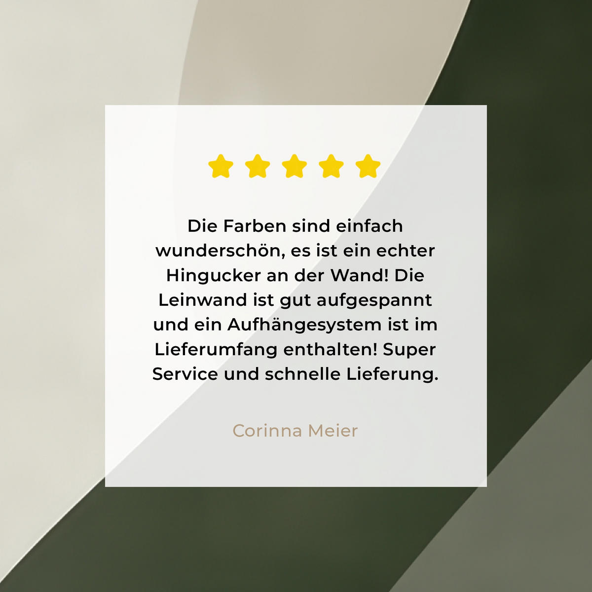 LEINWANDBILD Japandi - Grün - Abstrakt - Modern 50x50 cm - Salbeigrün, Textil (50/50cm) - MuchoWow