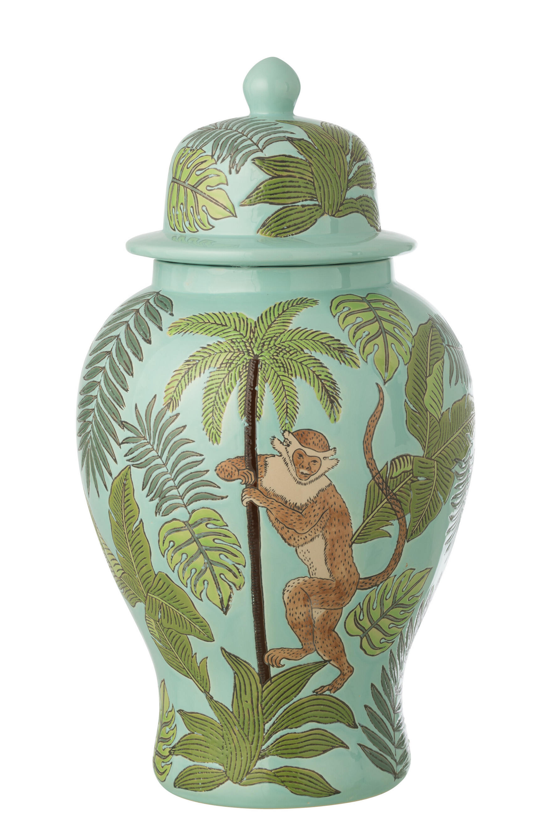 DEKORTIVER TOPF AFFE - Multicolor, Keramik (29.5/54.5/29.5cm) - J-Line