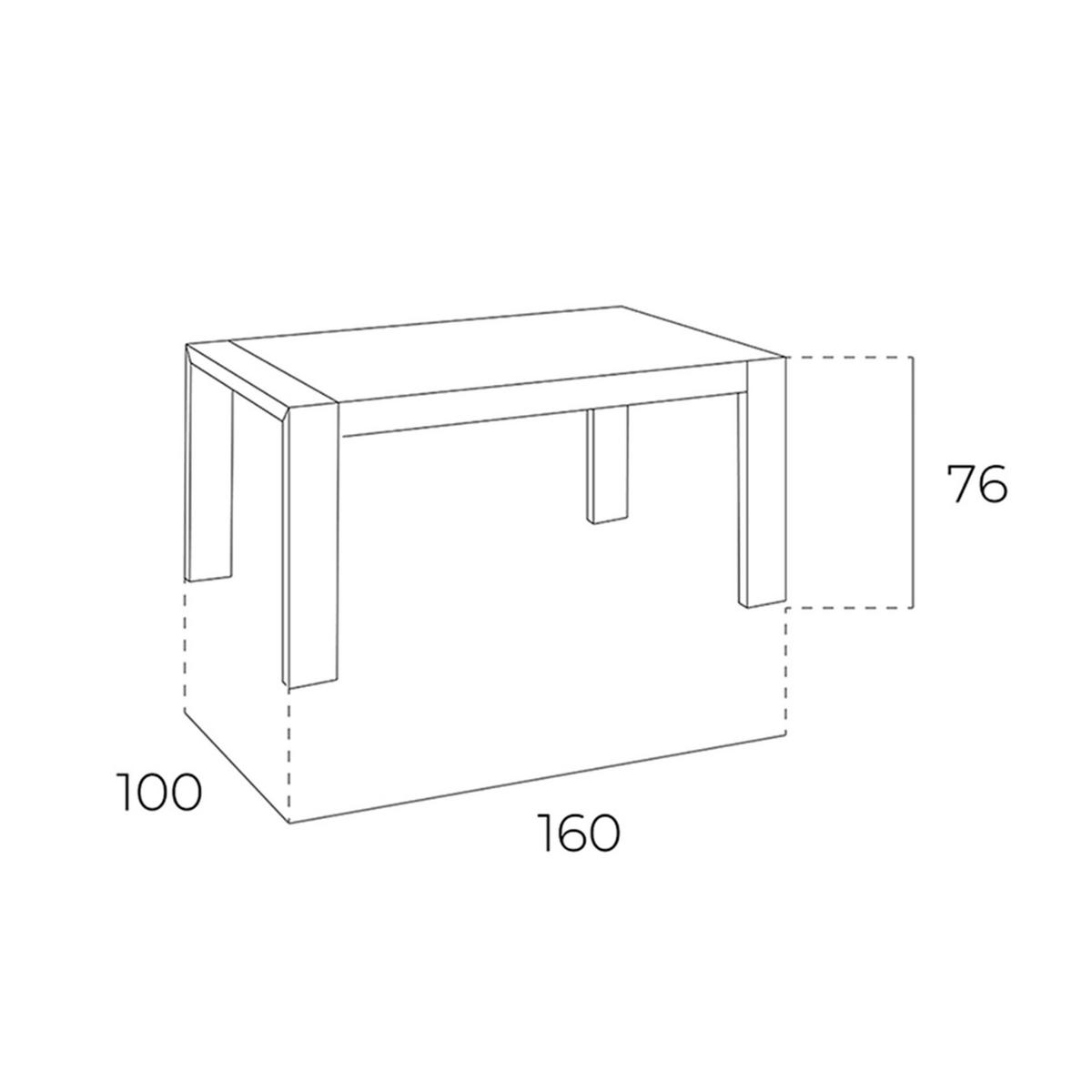 ESSTISCH Ausziehbarer Esstisch Rechteckig Walnuss 160/100/76 cm - Walnussfarben, Holz (100/160/76cm) - ANGEL CERDA