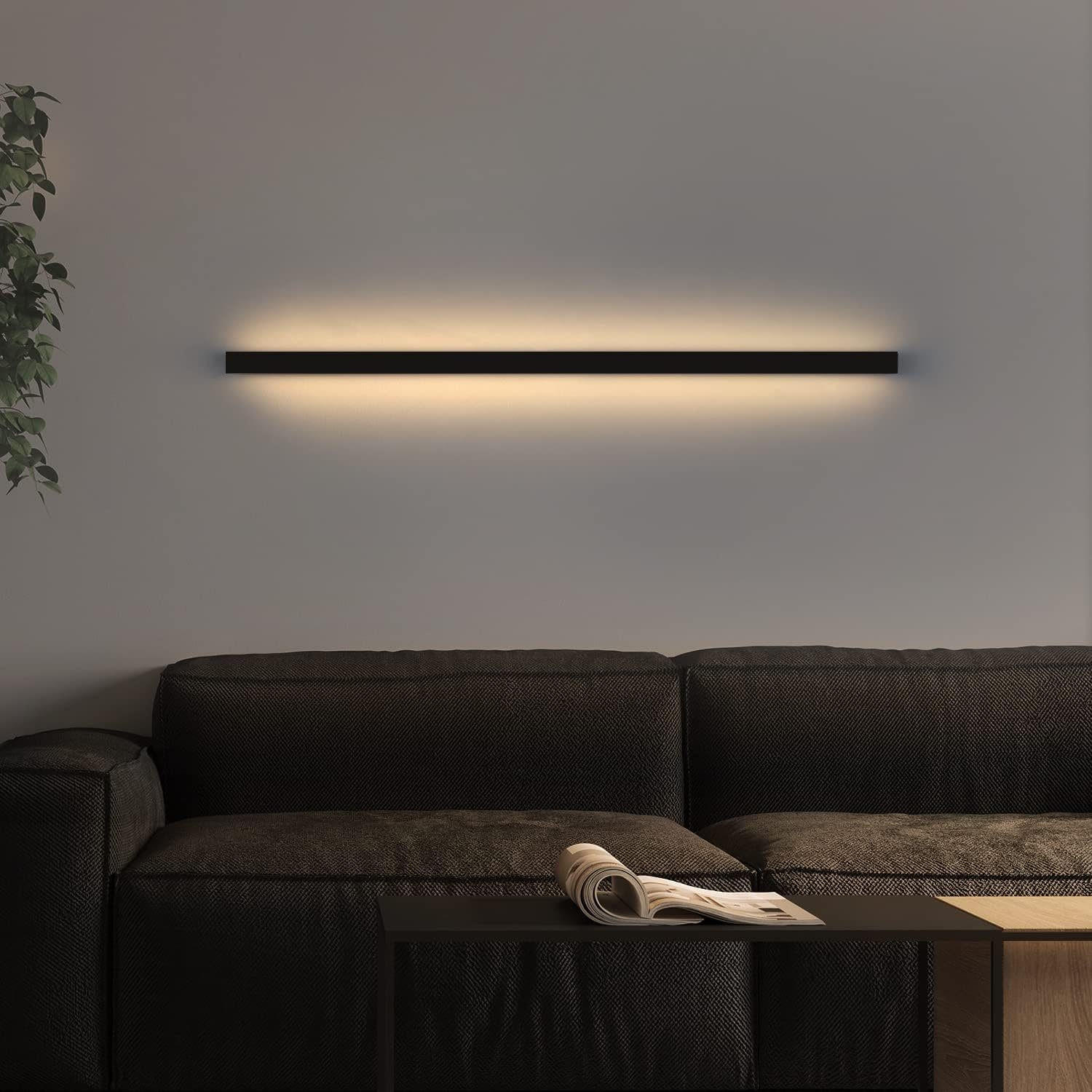 LED WANDLEUCHTE Schatz - Schwarz, Metall (60/4/3cm) - Nettlife