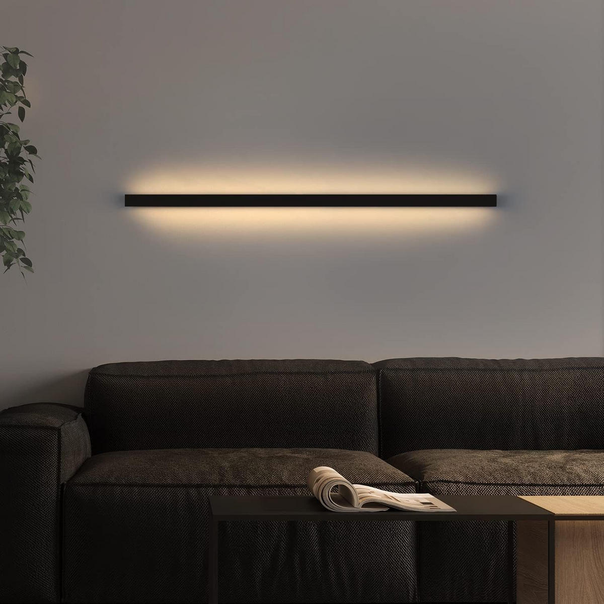 LED WANDLEUCHTE Schatz - Schwarz, Metall (4/3/60cm) - Nettlife
