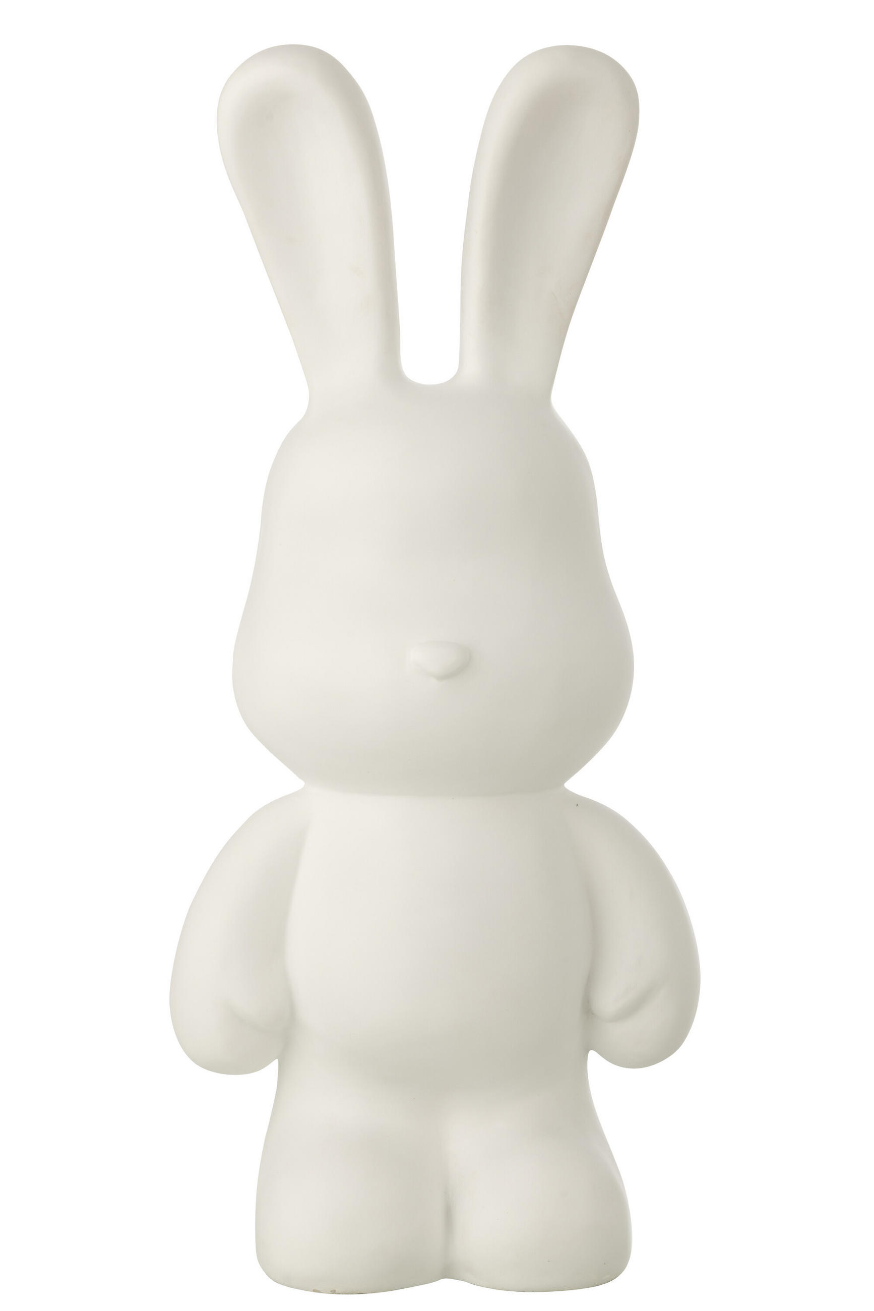 DEKOOBJEKT KANINCHEN EDDY Weiß - Weiß, Glas/Naturmaterialien (20.5/59.5/26cm) - J-Line