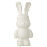 DEKOOBJEKT KANINCHEN EDDY Weiß - Weiß, Glas/Naturmaterialien (20.5/59.5/26cm) - J-Line