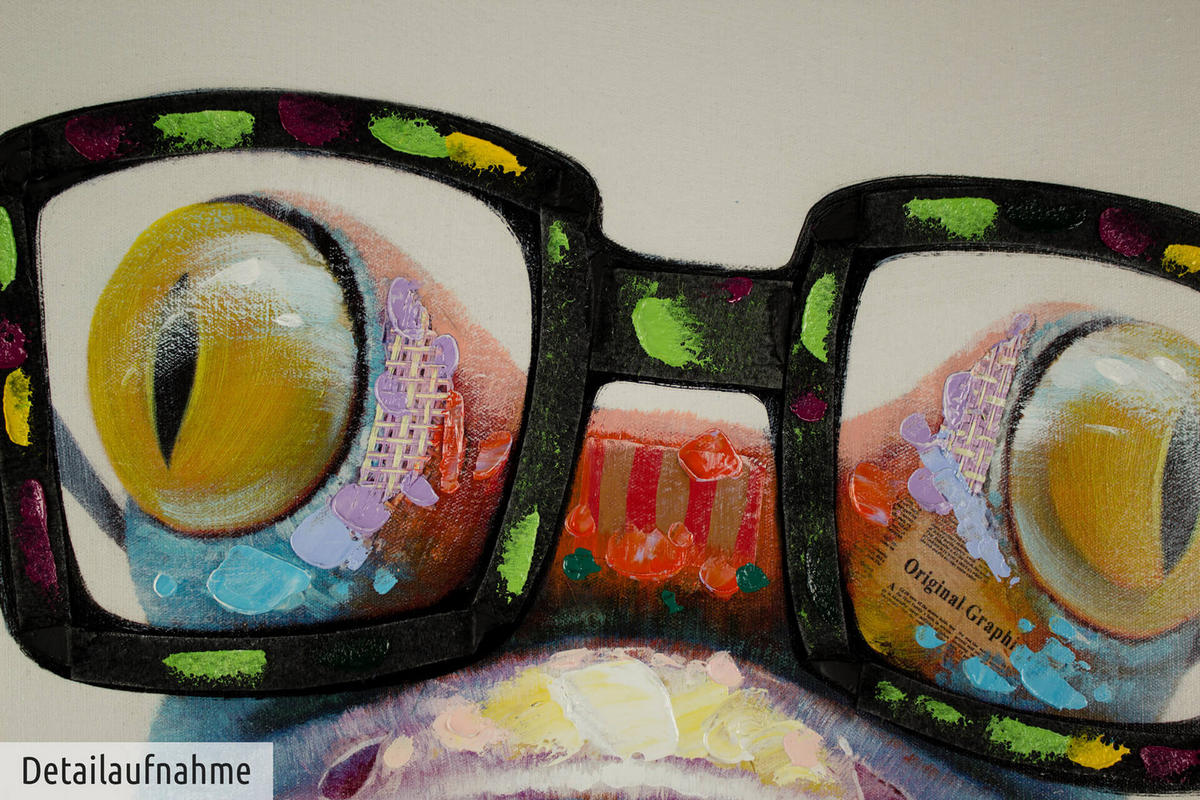 ÖLGEMÄLDE 80/80 cm - Multicolor, Holz/Textil (1.6/80cm) - KUNSTLOFT