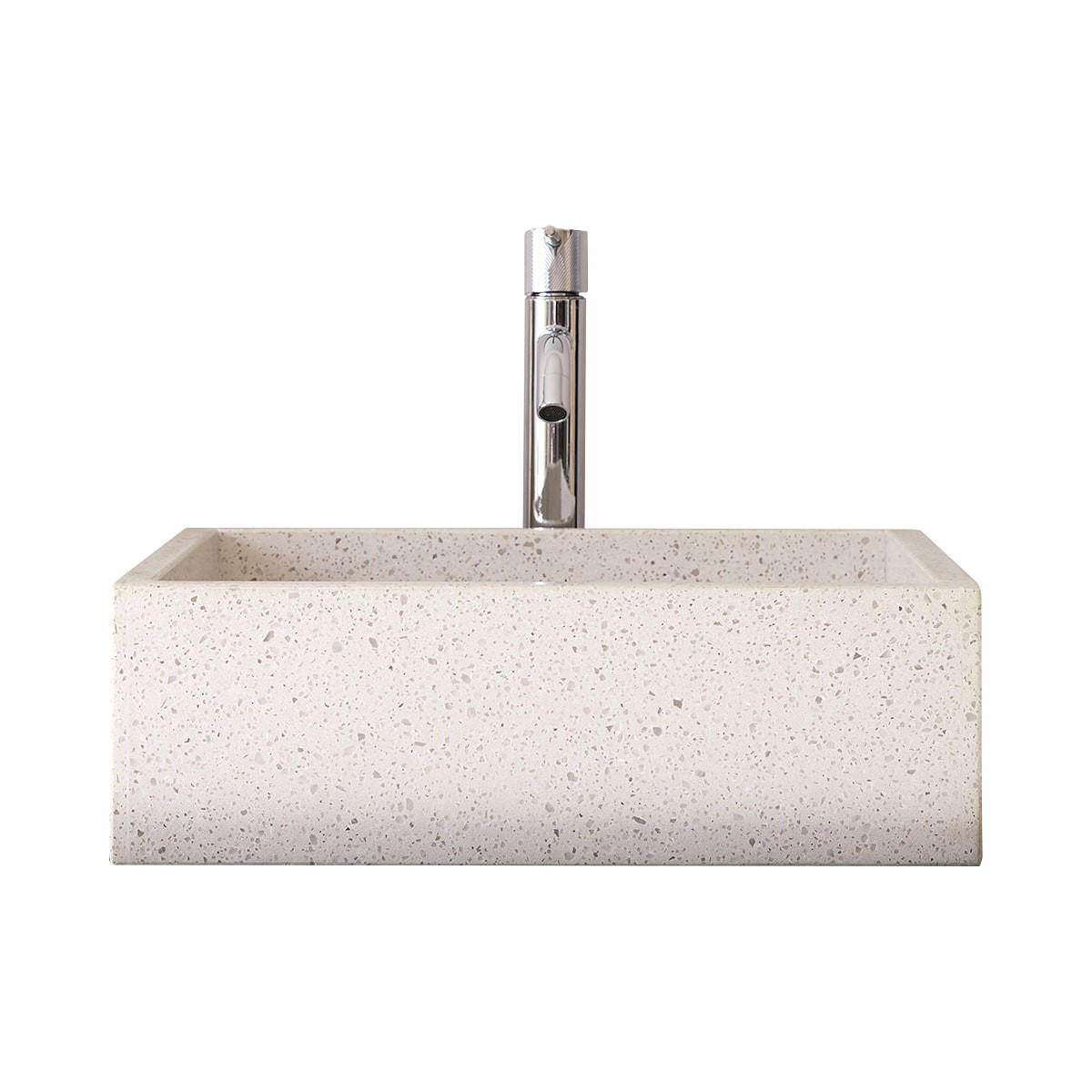 WASCHBECKEN Made Grau aus Premium-Terrazzo - Grau, Stein (40/13/40cm) - Tikamoon