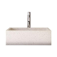WASCHBECKEN Made Grau aus Premium-Terrazzo - Grau, Stein (40/13/40cm) - Tikamoon