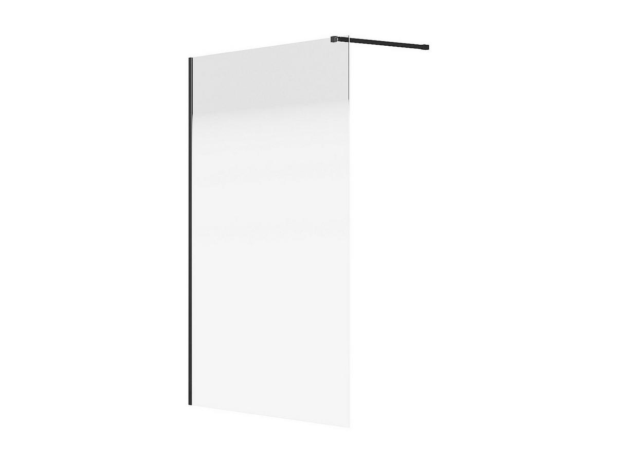 DUSCHWAND für begehbare Duschen Nebel - 140 x 200 cm - Schwarz matt - POMARO - Schwarz, Metall (140/200cm) - Vente-Unique