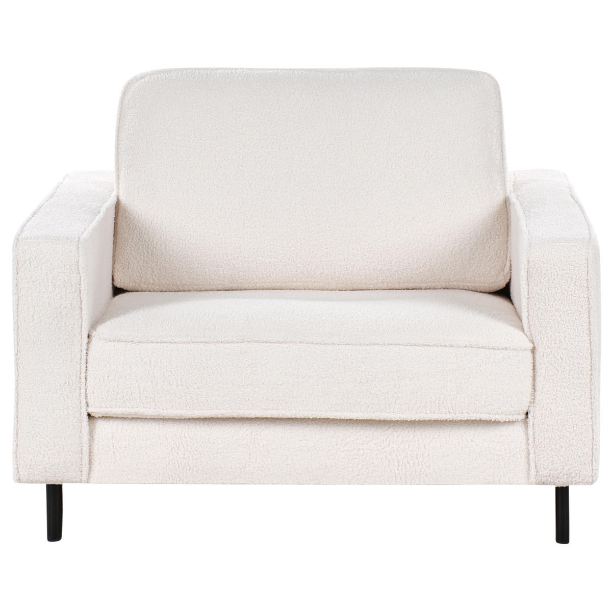 SESSEL Weiß Savalen - Schwarz/Weiß, Textil (117/87/91cm) - Beliani