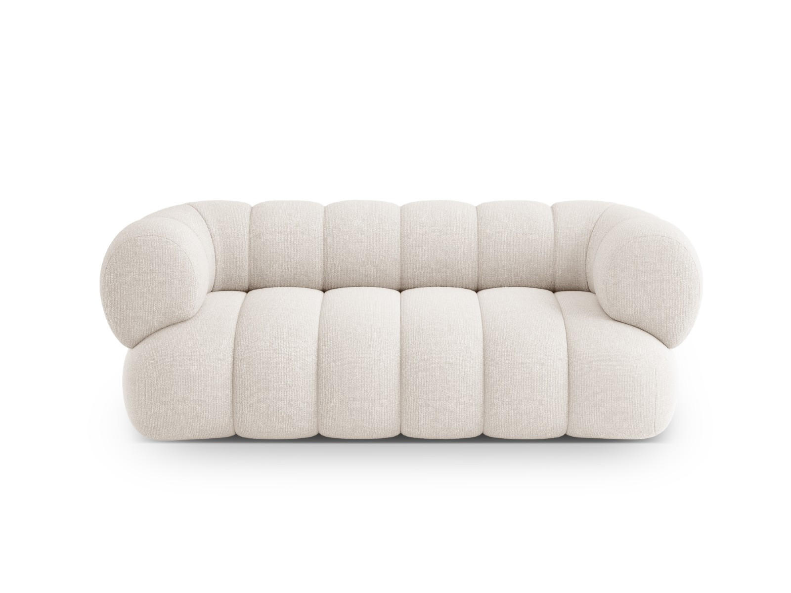 SOFA Koge aus Chenille-Stoff leichtes beige 2 Sitzplätze - Creme, Textil (95/70/180cm) - Cosmopolitan Design