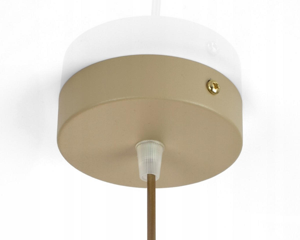 PENDELLEUCHTE ECRU - Beige/Goldfarben, Metall (30/30/100cm) - kiki design