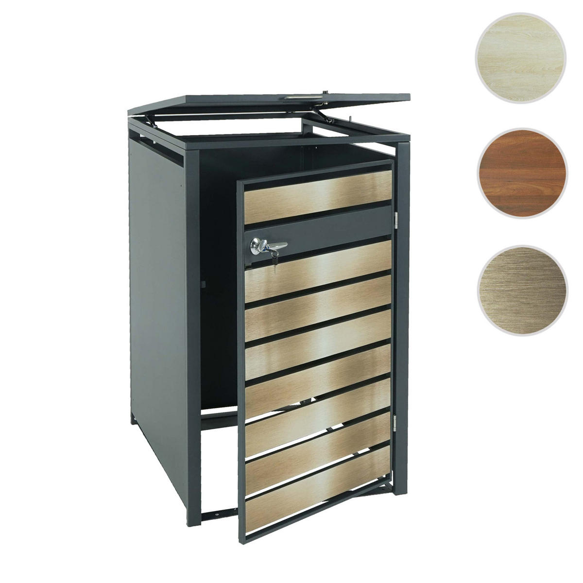 1ER-MÜLLTONNENVERKLEIDUNG Gold - Goldfarben, Metall (73/117/98cm) - MCW