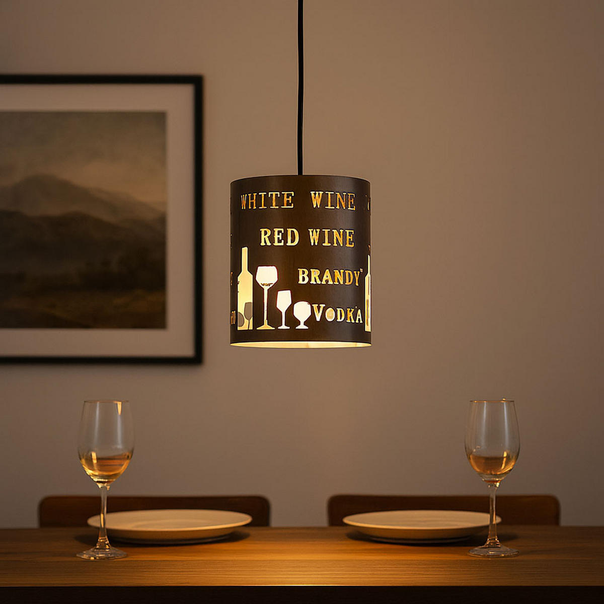 LED HÄNGELEUCHTE TUVA Metall Braun - Braun, Metall (23.5/23.5/150cm) - Wofi