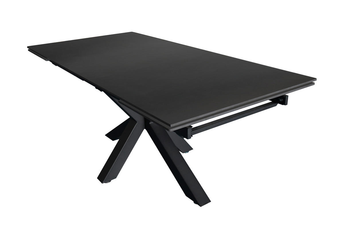 ESSTISCH MIMO - Dunkelgrau/Schwarz, Keramik (90/180/76cm) - SAM