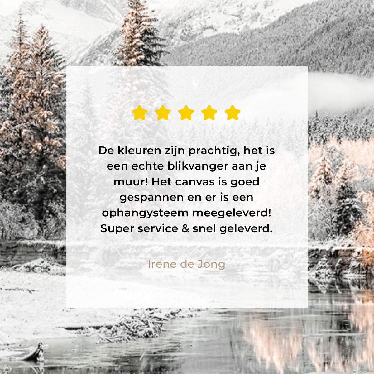 LEINWANDBILD Natur - Winter - Bäume - Berge - Schnee Wanddeko 40x60 cm - Weiß Hochglanz, Textil (40/60cm) - MuchoWow