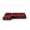 MODULARES-ECKSOFA links Bellis aus Samt dunkelrot 4 Sitzplätze - Dunkelrot, Textil (122/285cm) - Micadoni