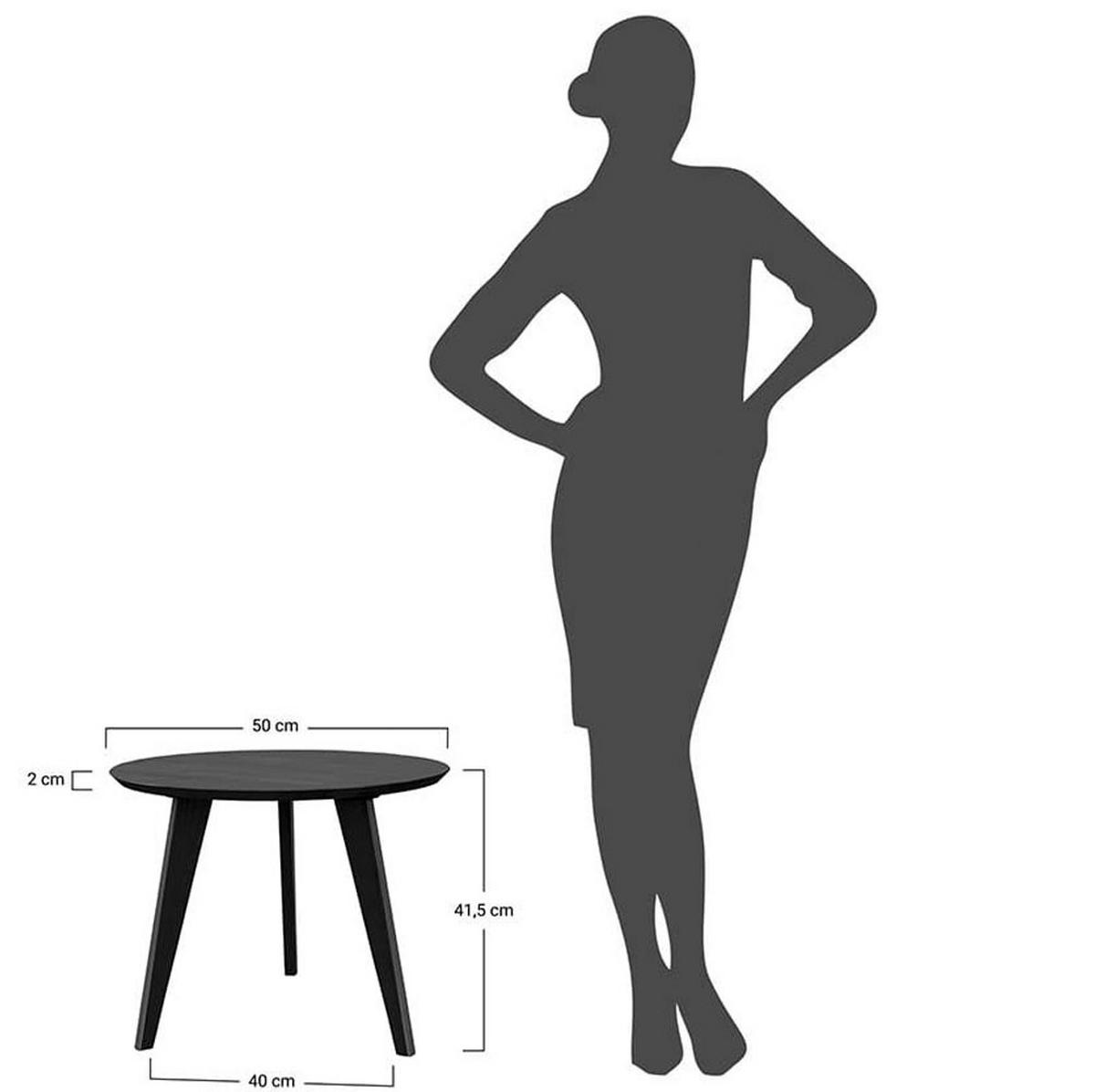 COUCHTISCH Orbetello Schwarz 50 / 50 / 41,5cm - Schwarz, Holz (50/50/41.5cm) - Feldmann-Wohnen