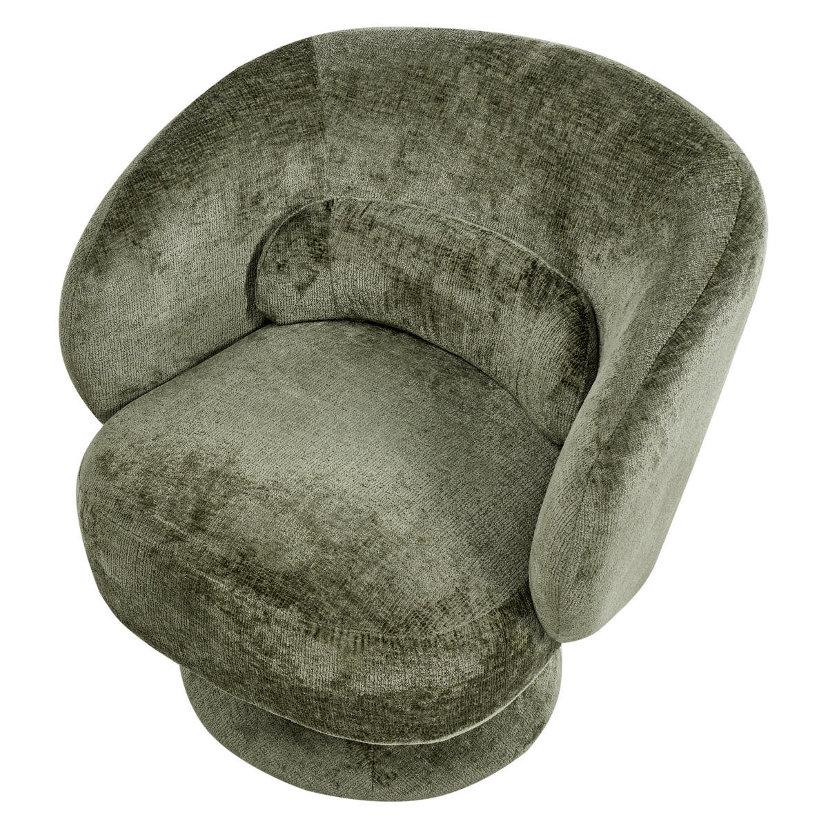 DREHSESSEL Grün Lieksa - Grün, Textil (77/77/64cm) - Beliani