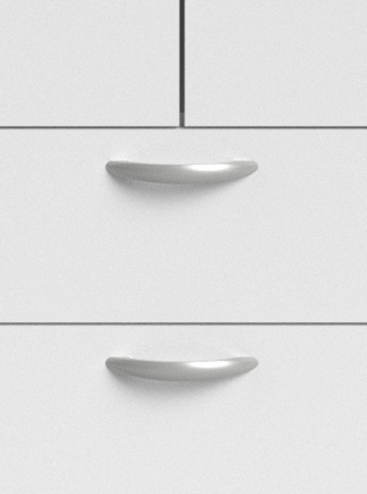KLEIDERSCHRANK mit Spiegel weiß 120 cm 3-türig Drehtürenschrank - Silberfarben/Weiß, Glas/Holzwerkstoff (120/185/51cm) - Furn.Design