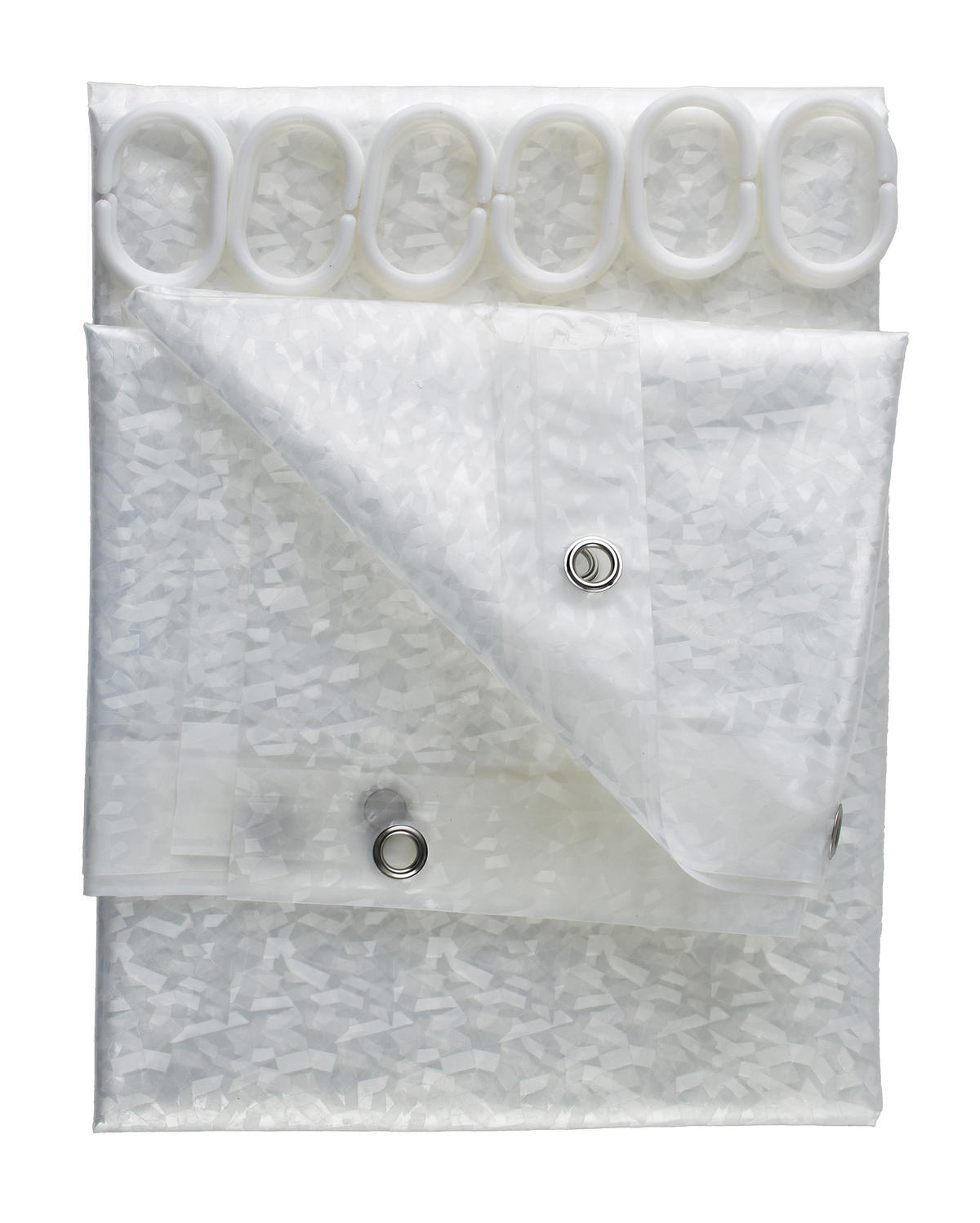 DUSCHVORHANG Zac Weiß 29/20/2.5 cm Textilien - Weiß, Textil (20/29cm) - Mondex