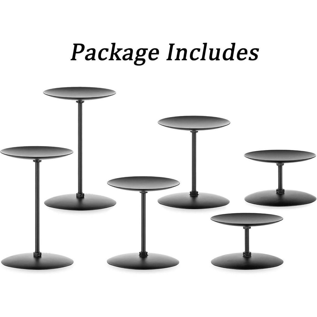 KERZENSTÄNDER 6er Set Metall Schwarz - Schwarz, Metall (9/14.6/9cm)