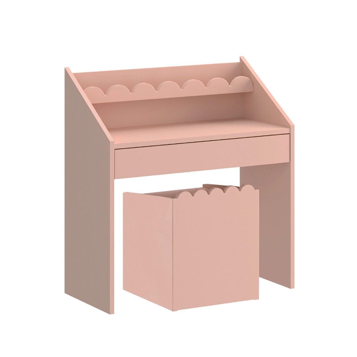 PISAĆI STOL Book Nook Ruža - pink, drvni materijal (71/76/33cm) - Petits-meubles