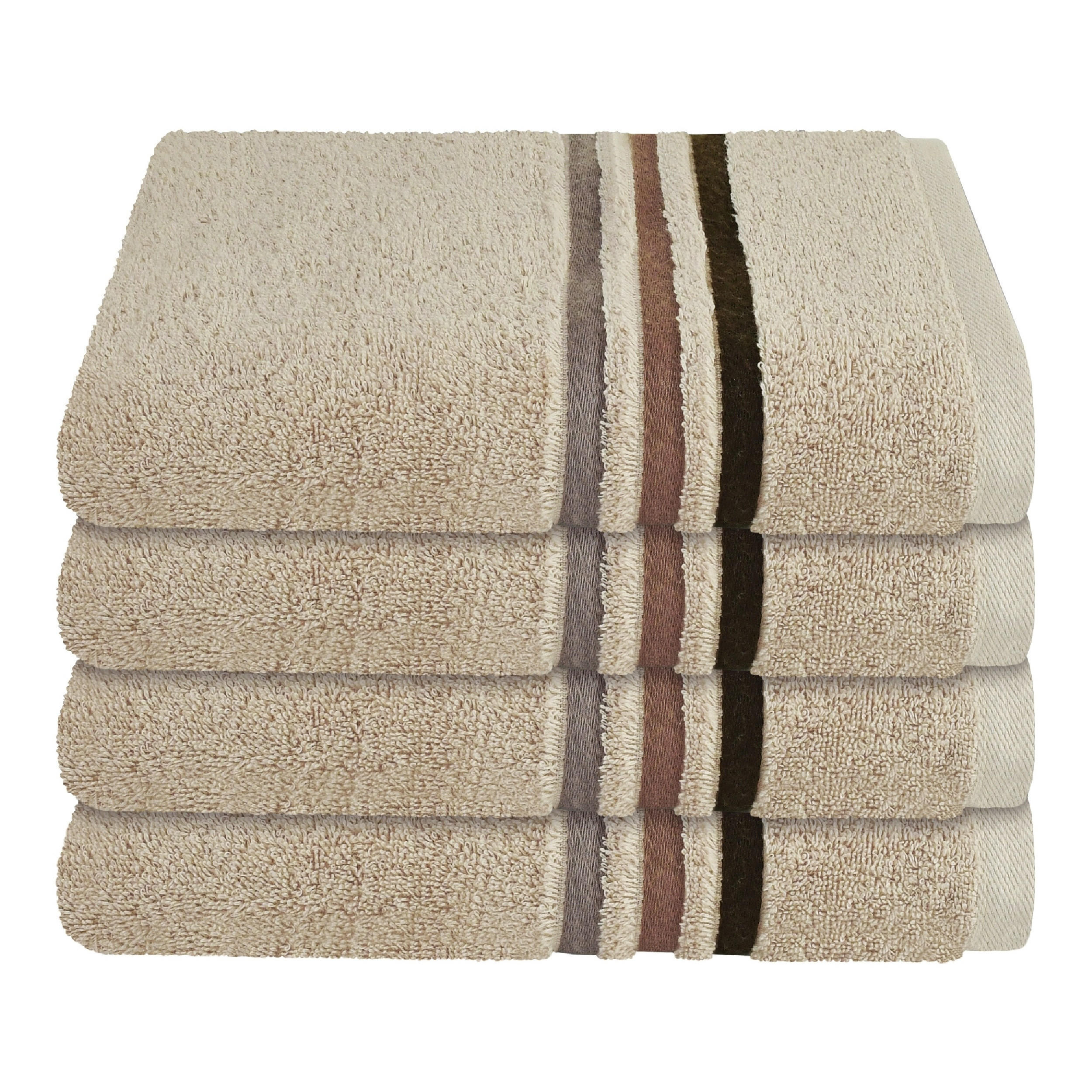 HANDTUCHSET Skyline Color - 4-teilig - 50 x 100 cm - Sand - Sandfarben, Textil (50/100cm) - SCHIESSER