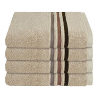 HANDTUCHSET Skyline Color - 4-teilig - 50 x 100 cm - Sand - Sandfarben, Textil (50/100cm) - SCHIESSER