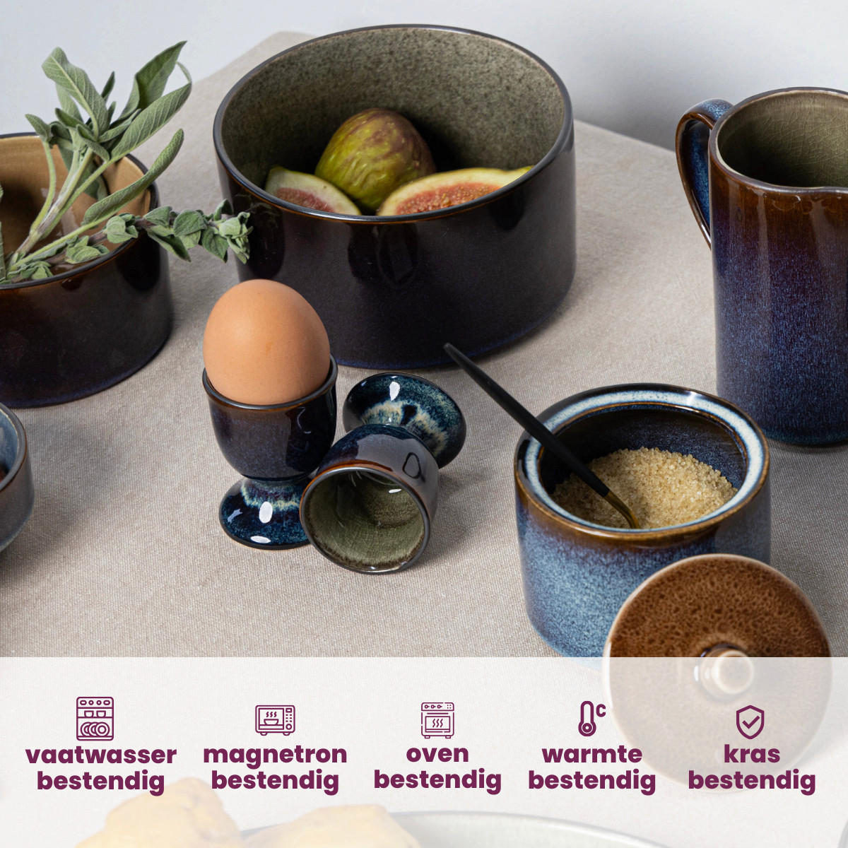 ZUCKERDOSE Zuckertopf Quintana Green - 220 ml - Grün, Keramik (8/9cm) - Cosy & Trendy