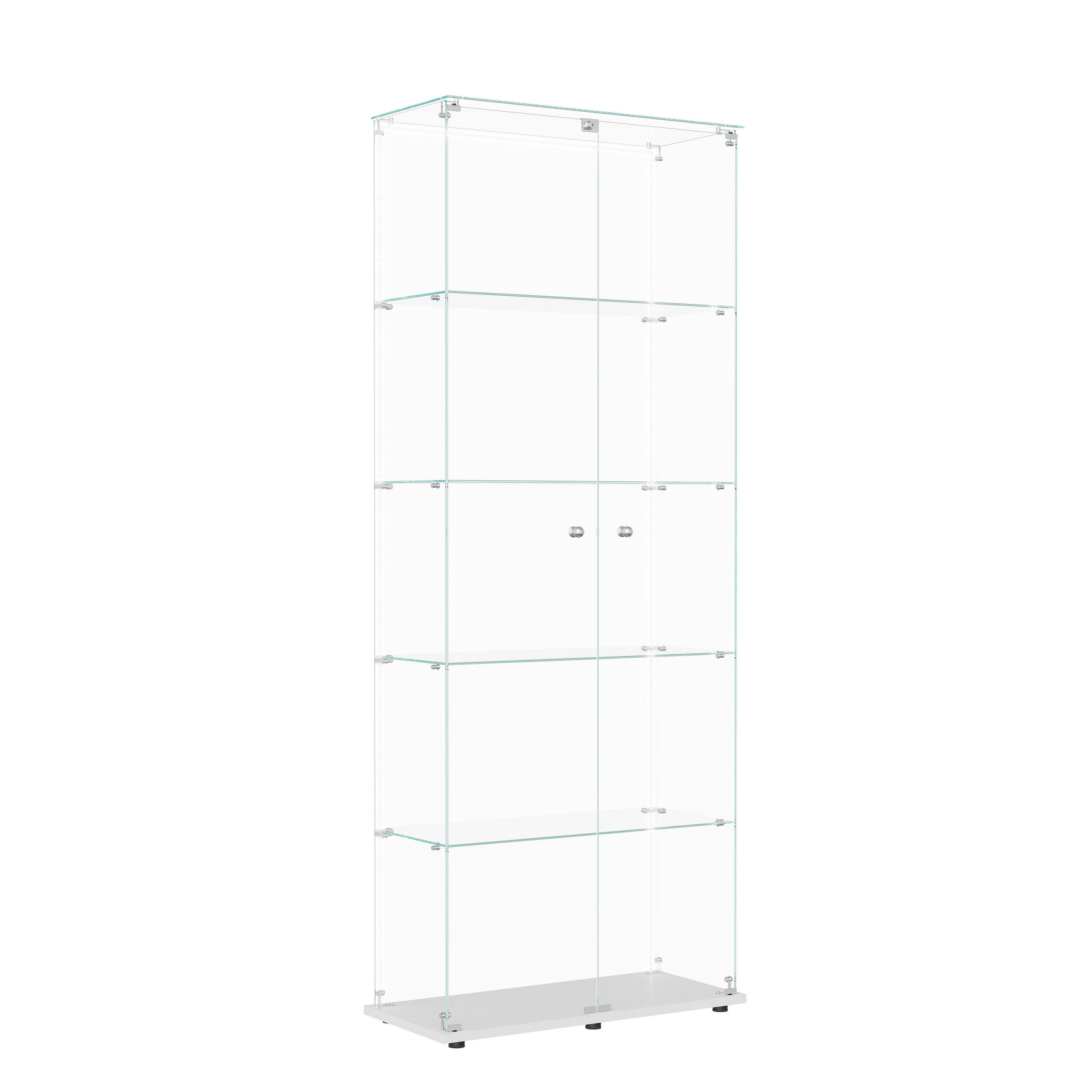 Brilverde Glasvitrine Weiß 36.5x183x80.6 cm