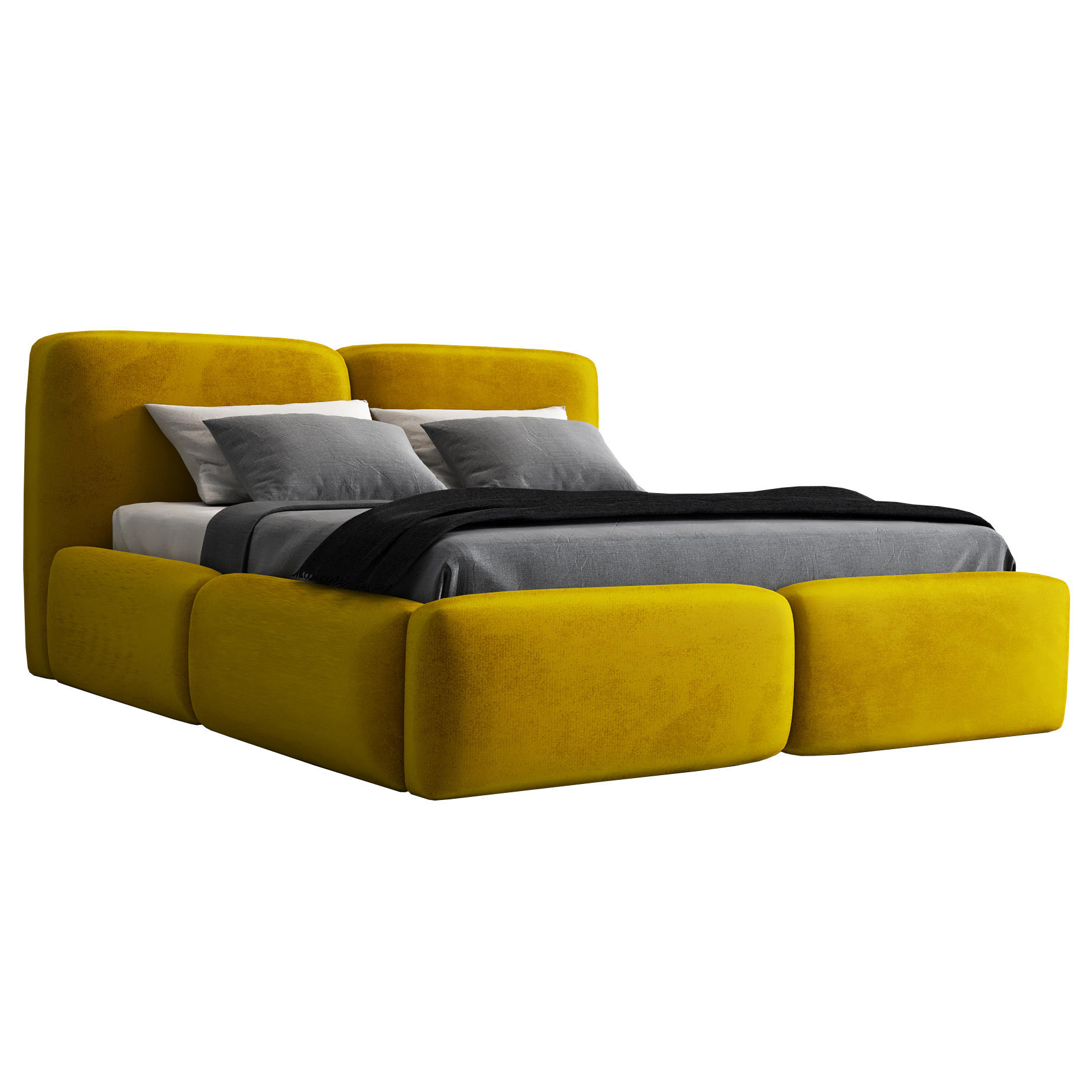 POLSTERBETT OLKE 180x200 Goldfarben - Goldfarben, Textil (180/200cm) - A&J MöbelLand